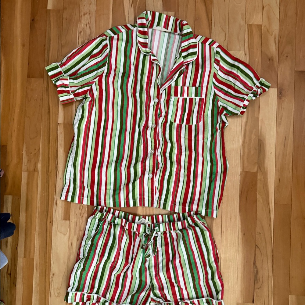 Printfresh Festive Striped Pajama Set